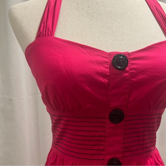 Ruby Rox Vibrant Pink Button-Front Mini Dress - Picture 8 of 9